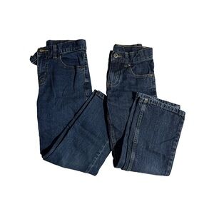 WONDER NATION & FADED GLORY Lot of 2 Boy’s Denim Jeans Sz 8, Adjustable Waist